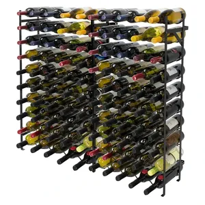 Metal <b>Wine</b> Rack Wall Mount Farmhouse Style Waterproof Bottle Holder Durable Rectangle Design 5L Capacity for Home Bar Storage - Product Image 3