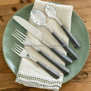 Juego de Cubiertos de Metal hechos a mano duraderos para mesa de comedor hogar cocina restaurante banquete y arreglos de Buffet de Hotel - Product Image 5