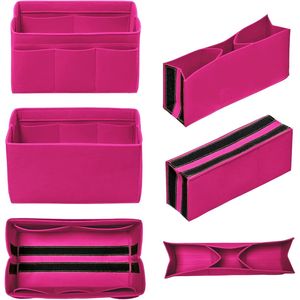 Large Rose 14-Pocket Felt Purse Organizer Insert Handbag Tote <b>Bag</b> <b>Charm</b> with <b>Bag</b> Organizer Insert <b>Bag</b> Rose Large - Product Image 2