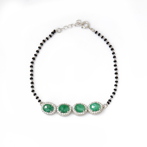 Wholesale 925 Sterling Silver Emerald <b>Bracelet</b> Tennis for Women Gemstone Trendy Adjustable Women's Gift Party Bloomian Jewelry - Product Image 1