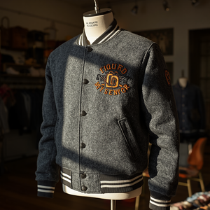 Wool Shell Cotton Lining Men Varsity <b>Jacket</b> Embroidered Style with OEM ODM Customization - Product Image 6