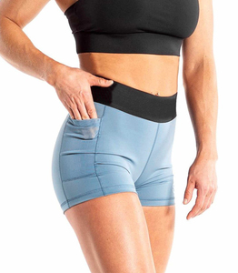 Shorts de Compresión para Mujer, Shorts Deportivos de Nylon, Cintura Alta, Elásticos, para Correr, Fitness, Yoga, Venta al Por Mayor - Product Image 1