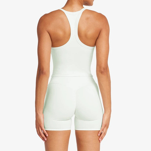 Camisetas sin mangas blancas para mujer, ropa de yoga y fitness, camiseta sin mangas elástica con espalda descubierta, camiseta ajustada para mujer - Product Image 4