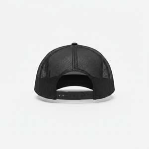 Black Mesh Trucker <b>Hat</b> Adjustable Unisex Adult Casual Summer Outdoor Training <b>Cap</b> Breathable Cotton <b>Flat</b> Brim Style - Product Image 4