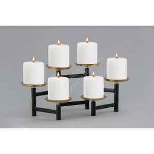 Portavelas Metálico Artesanal de Diseño Moderno, Resistente al Calor, Ecológico, Decoración para Mesa de Sala, Eventos Navideños - Product Image 2