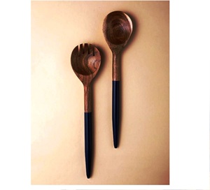 Article très vendu : Ensemble de service à salade écologique, compatible lave-vaisselle, ustensiles de cuisine pour la maison, fabriqué en Inde - Product Image 3