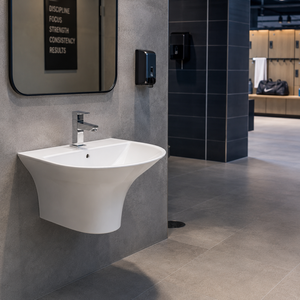 Lavabo mural semi-piedestal en granit Evo Modern pour hôtel, villa, bureau, salle de bain, garantie 5 ans, OSIS PLUS personnalisable - Product Image 6