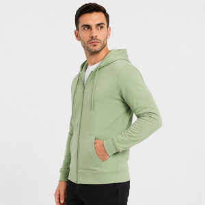 Sweat à capuche zippé pour homme de haute qualité, avec matière respirante et confort flexible, conçu pour les modes de vie actifs et un confort décontracté. - Product Image 4