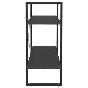 Librería de madera de ingeniería gris de 2 niveles Estantería elegante de tamaño de 31,5 "x 11,8" x 27,6 "para uso en el hogar y la Oficina - Product Image 5