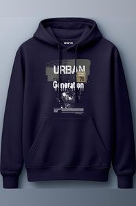 Sudadera urbana para hombre con capucha, estampado gráfico, corte holgado, bolsillo canguro, estilo hip hop - Product Image 3