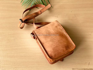 Femmes Vintage fait à la main en cuir de chèvre 7*9 pouces selle sacs à bandoulière 100% qualité supérieure en cuir véritable fronde sacs à bandoulière - Product Image 4