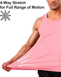 Débardeur athlétique pour homme en polyester doux, respirant, léger, confortable pour le mouvement, toucher lisse, extensible, forme moderne - Product Image 2