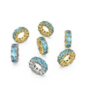 จี้รูปวงกลมทองอิตาลี 14k ประดับบลูโทแพซสวิส, จี้รูปวงล้อโทแพซ, ตัวจับจี้ทรงกลม, จี้หินทรงกลมแบบ Eternity สำหรับเดือนพฤศจิกายน - Product Image 2