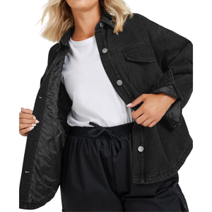 Chaqueta Vaquera de Mezclilla para Mujer, Tallas Grandes, al por Mayor, Tela Personalizable, Muestra Gratuita, la Mejor Calidad - Product Image 3