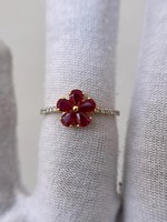 Bague solitaire vintage en argent sterling 925 plaqué or 14 carats et rhodium, certifiée IGI, avec rubis rouge naturel taille poire de luxe