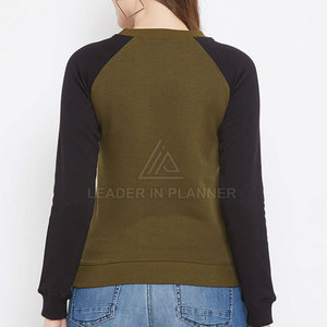 เสื้อสเวตเชิ้ตคอกลมแบบสั่งตัดได้สำหรับผู้หญิง เสื้อผ้าแขนยาว ผลิตจากผ้าฝ้าย ดีไซน์ใหม่ล่าสุด เสื้อสเวตเชิ้ตผู้หญิง - Product Image 3