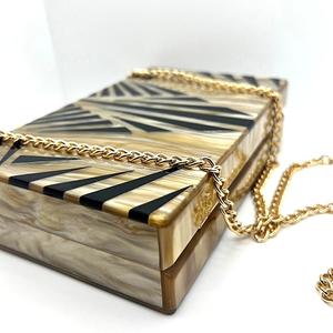 Bolso de mano de resina a la moda, ligero, con bordado y estampado, para chicas, regalo de boda, fiesta. - Product Image 5