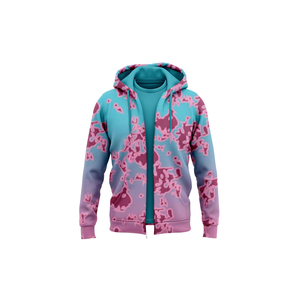 Fournisseur de vêtements de sport OEM, sweats à capuche personnalisés par sublimation, vente en gros de sweats à capuche, vêtements d'équipe, sweats à capuche avec fermeture éclair - Product Image 1