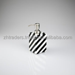 Home Hotel Bathroom Mother of Pearl Hand <b>Wash</b> <b>Soap</b> Pump Dispenser Handmade Enamel Metal Liquid <b>Soap</b> Dispenser - Product Image 2