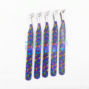 Pinzas de Precisión para Extensión de Pestañas RMI, con Recubrimiento de Papel, Punta Dentada Plateada de 45 Grados, Tipo Bota Rusa, 10 mm, Acero Inoxidable - Product Image 4