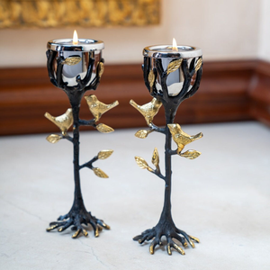 Durable <b>Black</b> Iron Handmade Natural Candle Stand for Home Office Garden Christmas & Easter Decoration - Product Image 3
