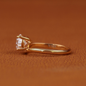 Anillo de Compromiso con Diamante Cultivado en Laboratorio, Corte Pera, Oro Sólido de 14K, Anillo de Boda Solitario para Mujer, Certificado IGI - Product Image 3