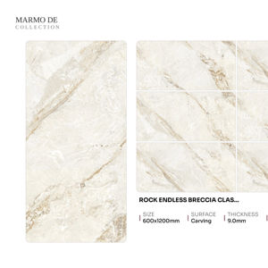 Dalles de porcelaine contemporaines à bords sculptés 60x120cm 600x1200mm 24x48, surface structurée audacieuse pour projets intérieurs et extérieurs - Product Image 1