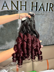 ผมแท้ ANH HAIR แบบออมเบร ลอนเด้งเป็นธรรมชาติ ผมเวอร์จินเวียดนาม แบบต่อผมทั้งเส้น ปลายผมหนาเต็มเส้น - Product Image 5