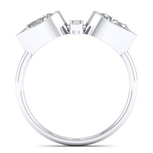 Anillo de Compromiso de Plata de Ley 925 con Doble Corte de Moissanita, Joyería Fina para Mujer, Regalo de Boda, Venta al Por Mayor REYES - Product Image 4