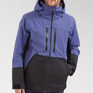 Chaqueta Impermeable con Capucha para Hombre, Diseño Color Block, Cierre de Cremallera, Corte Regular, para Invierno y Actividades al Aire Libre, Material de Poliéster - Product Image 3