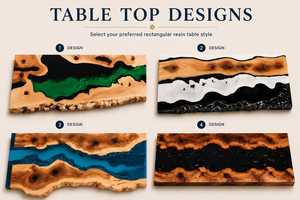 Custom Resin River <b>Table</b> | Epoxy <b>Table</b> <b>Top</b> Handmade Epoxy DinningTableCustom Epoxy <b>Table</b> - Product Image 3