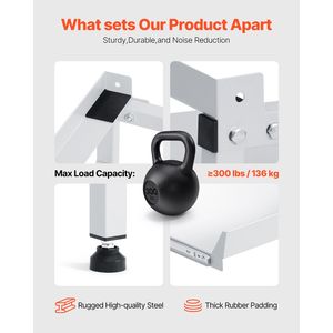 Supporto per Lavatrice 48.5x25 Pollici, Capacità di Carico 590 Libbre, Piedistallo Doppio per Lavatrici - Product Image 2