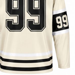 <b>Men</b> <b>Ivory</b> Ice Hockey Jersey Long Sleeve Polyester Athletic Sports <b>Shirt</b> Team Training Match Clothing - Product Image 5