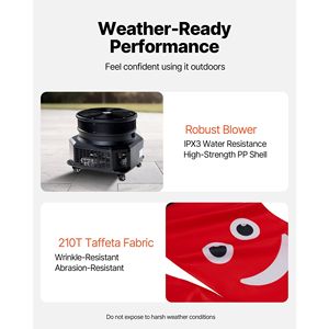 10 ft Tall Wacky Waving Wind Flying <b>Inflatable</b> Dancing Tube Guy 3/4 HP IPX3 Waterproof Advertising <b>Inflatables</b> 10 ft <b>Inflatable</b> - Product Image 5