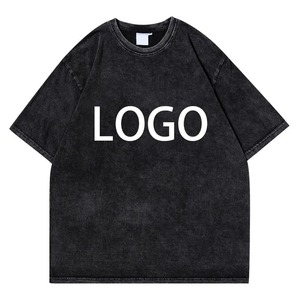 T-shirt en coton 100% de haute qualité avec logo personnalisé pour hommes, style vintage délavé, coupe ample, hip-hop, manches courtes, imprimé graphique, design personnalisé - Product Image 3