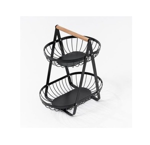 Decorative Kitchen Metal Fruit <b>Basket</b> With Elegant <b>Wire</b> Pattern For Fresh Fruit <b>Storage</b> And Dining Table Decoration - Product Image 2