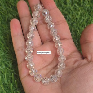 Perlas de Moissanita Blancas Redondas de 8 MM, Corte AAA, Hechas a Mano, Proveedor Mayorista para la Fabricación de Joyería - Product Image 4