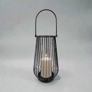 Portavelas de Alambre de Hierro Negro, Diseño Moderno, Decoración para el Hogar, Soporte Metálico Resistente - Product Image 6