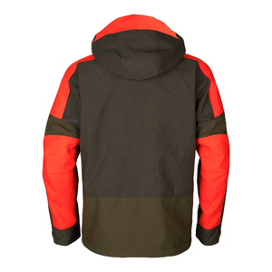 Blouson de moto à capuche pour homme, coupe-vent, color block rouge, noir, olive, en polyester, fermeture éclair, pour l'hiver et les activités de plein air - Product Image 2