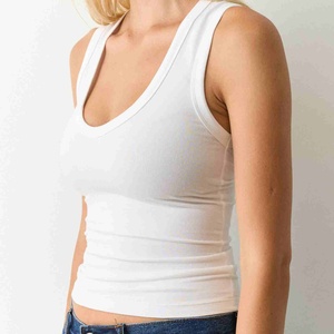 Top Deportivo Corto sin Mangas para Mujer, Cuello Redondo, Tejido Jersey, 100% Algodón, Ropa Deportiva para Gimnasio - Product Image 6