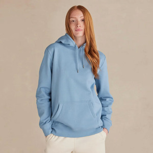 เสื้อฮู้ดสีฟ้าอ่อนแบบยูนิเซ็กซ์ ผ้าฝ้าย 100% เฟรนช์เทอร์รี่ สวมใส่สบาย สีพื้น ทรงปกติ มีกระเป๋าหน้า - Product Image 4