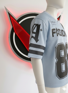 Maillot de football américain personnalisé 100 % polyester respirant en maille, style streetwear pour homme, coupe oversize, haut de sport tendance, col en V - Product Image 3