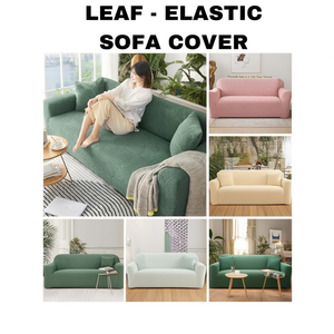 Polyester Leaf <b>Sofa</b> Cover Set Custom Size 1-Seater and 3-Seater for Home & Hotel Living Room <b>Slipcovers</b> - Product Image 3