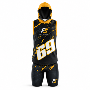 Uniforme de Fútbol Americano Sublimado Personalizado al por Mayor, Sudadera con Capucha, Jersey sin Mangas, Ropa Deportiva de Equipo, Secado Rápido, Transpirable - Product Image 1