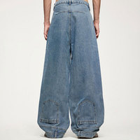 Pantalon de travail extérieur robuste en denim de coton, coupe droite, taille haute, respirant, avec coutures durables, qualité supérieure, personnalisable, vente en gros
