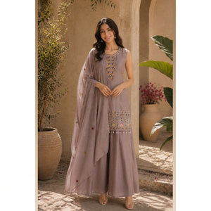 Designer <b>Women</b> Traditional Embroidered <b>Kurta</b> Set Ethnic Dress Casual Wear Available From Indian Supplier - Product Image 1