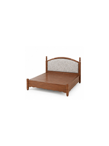 Traditional Platform <b>Bed</b> Queen Size with Woven Headboard and <b>Wooden</b> <b>Slats</b> Elegant Bedroom Furniture Antique Theme - Product Image 4