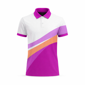 Polo pour homme à manches courtes de haute qualité, 100% polyester, tissu respirant anti-plis, 180g, impression numérique de logo personnalisé - Product Image 1