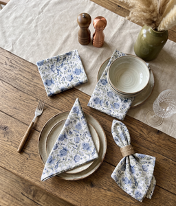 Wholesale Handmade Bagru Print Square Napkin 100% Cotton Eco Friendly Durable Reusable American Style Rustic Farmhouse - Product Image 6