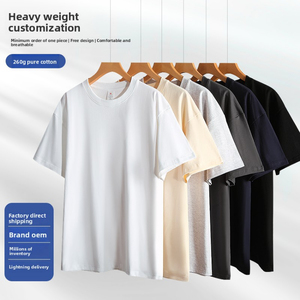 เสื้อยืดแขนสั้นพิมพ์โลโก้ตามสั่ง ลายตัวอักษรลำลอง ผ้าเปล่า 220 กรัม ผ้าฝ้ายออร์แกนิค 100% ระบายอากาศได้ดี ทรงปกติ - Product Image 2